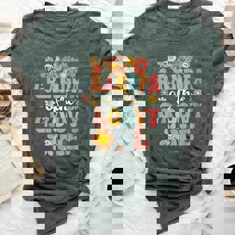 Retro Grandpa Of Groovy One Matching Family 1St Birthday Bella Canvas T-shirt - Seseable