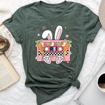 Retro Groovy Easter Hip Hop Bunny Cassette Hippie Music Bella Canvas T-shirt - Seseable