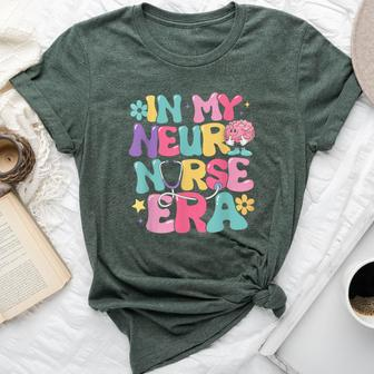 Retro Groovy In My Neuro Nurse Era Neuro Nursing Student Bella Canvas T-shirt - Thegiftio UK