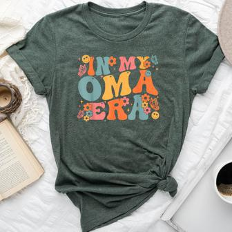 Retro Groovy In My Oma Era Baby Announcement Bella Canvas T-shirt - Seseable
