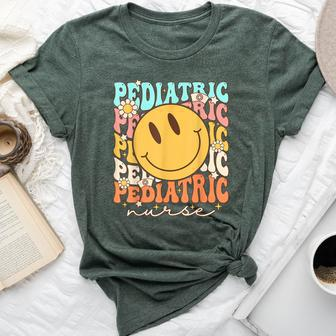 Retro Groovy Pediatric Nursing Nurse Life Cute Bella Canvas T-shirt - Monsterry DE