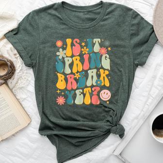 Retro Groovy Is It Spring Break Yet Floral Vintage Teacher Bella Canvas T-shirt - Monsterry CA