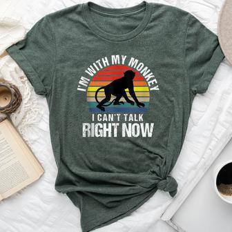 Retro I'm With My Monkey Mom Monkey Dad Bella Canvas T-shirt - Monsterry CA