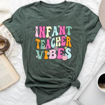 Retro Infant Teacher Vibes Daycare Teacher Bella Canvas T-shirt - Thegiftio UK