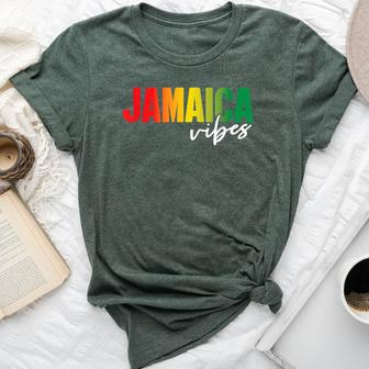 Retro Jamaica Vibes Jamaican Girls Vacation Souvenir Bella Canvas T-shirt - Seseable