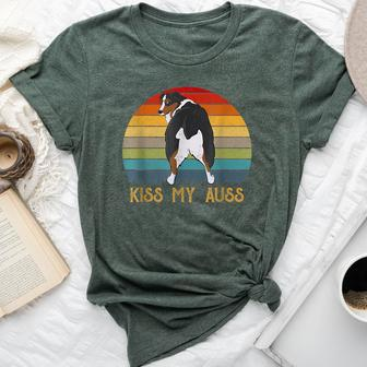 Retro Kiss My Auss Aussie Mom Australian Shepherd Bella Canvas T-shirt - Monsterry AU