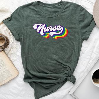 Retro Nurse Lgbt Gay Pride Ally Vintage Pride Nursing Lgbt Bella Canvas T-shirt - Monsterry CA