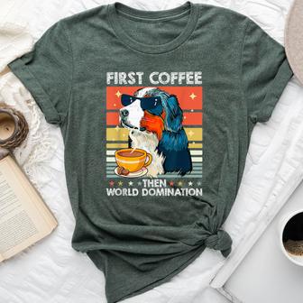 Retro Pet Sunglasses Coffee Vintage Bernese Mountain Dog Bella Canvas T-shirt - Monsterry UK