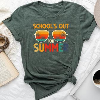 Retro Schools Out For Summer Last Day Of School Teacher Boy Bella Canvas T-shirt | Mazezy