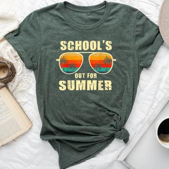 Retro Schools Out For Summer Last Day Of School Teacher Boy Bella Canvas T-shirt - Seseable