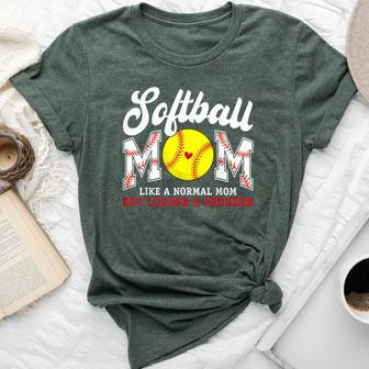 Retro Softball Mom Like A Normal Mom But Louder And Prouder Bella Canvas T-shirt - Monsterry