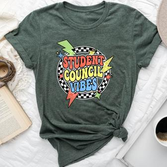 Retro Student Council Vibes Groovy School Student Council Bella Canvas T-shirt - Seseable