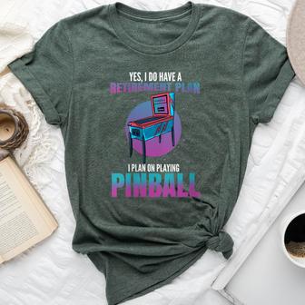 Retro Vintage Arcade Retirement To Play Pinball Bella Canvas T-shirt - Monsterry UK