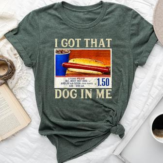 Retro Vintage I Got-That Dog In Me Hotdog Mens Bella Canvas T-shirt | Mazezy