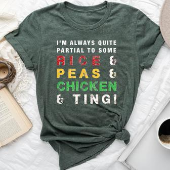 Rice And Peas And Chicken Jamaican Slang And Cuisine Bella Canvas T-shirt - Monsterry CA