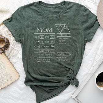 Roleplaying Dice Gamer Dragon Mom Stat Skills Wielding Bella Canvas T-shirt - Thegiftio UK