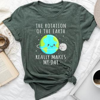 Rotation Of The Earth Makes My Day Science Mens Bella Canvas T-shirt - Seseable