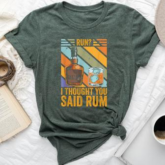 Run I Thought You Said Rum Vintage Drunk Runner Bella Canvas T-shirt - Monsterry UK