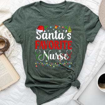 Santa's Favorite Nurse Christmas Nursing Christmas Nurse Bella Canvas T-shirt - Monsterry UK