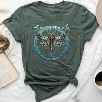 Sassenach Gaelic Dragonfly Scottish Outlander Bella Canvas T-shirt - Seseable