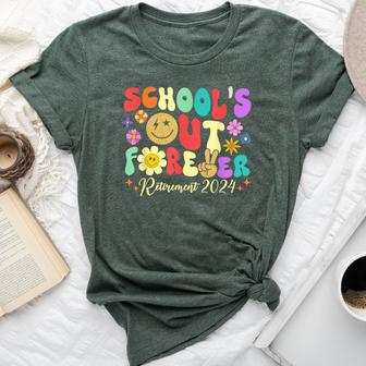 School's Out Forever Retirement 2024 Retired Teacher Summer Bella Canvas T-shirt - Monsterry UK