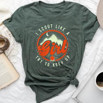 I Scout Like A Girl Try To Keep Up Scouts Camping Scout Bella Canvas T-shirt - Monsterry AU