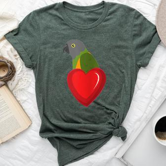 Senegal African Parrot Heart Pocket Bella Canvas T-shirt - Monsterry CA