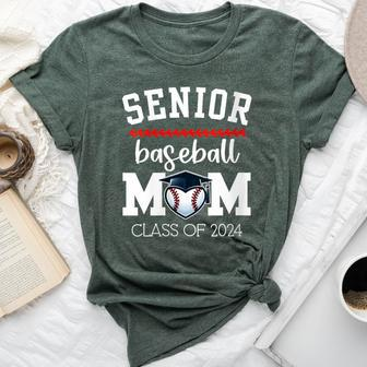 Senior Baseball Mom 2024 Senior Mom Class Of 2024 Baseball Bella Canvas T-shirt - Seseable
