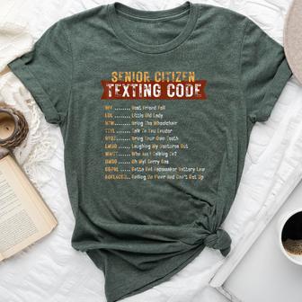 Senior Citizen's Texting Code Grandma Grandpa Birthday Bella Canvas T-shirt - Seseable