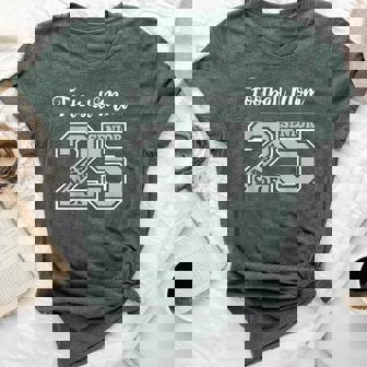 Senior Football Mom 2025 Groovy Football Mom Senior 25 2 Bella Canvas T-shirt | Mazezy