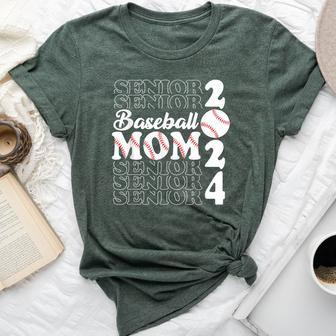 Senior Mom 2024 Baseball Class Of 2024 Graduation Bella Canvas T-shirt - Seseable