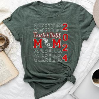 Senior Mom 2024 Class Of 2024 Track And Field Mom Graduation Bella Canvas T-shirt | Mazezy CA