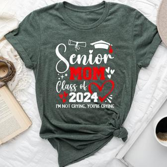Senior Mom Class Of 2024 I'm Not Crying Graduate School Bella Canvas T-shirt - Monsterry