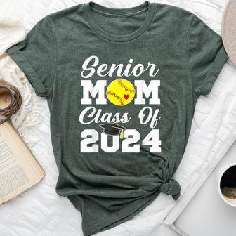 Senior Mom Class Of 2024 Softball Mom Graduation Graduate Bella Canvas T-shirt - Seseable