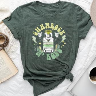 Shamrock N' Roll Icu Nicu Peds Er Patrick's Day Nurse Bella Canvas T-shirt - Monsterry CA