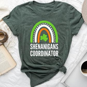 Shenanigans Coordinator Irish Rainbow St Patrick's Day Bella Canvas T-shirt | Mazezy