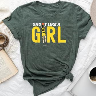 Shoot Like A Girl Basketball Girl Basketball Bella Canvas T-shirt - Seseable