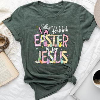 Silly Rabbit Easter Is For Jesus Christian Faith Easter Day Bella Canvas T-shirt - Monsterry DE