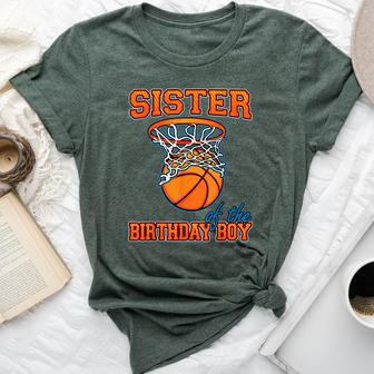 Sister Of The Birthday Boy Basketball Birthday Family Party Bella Canvas T-shirt - Thegiftio UK