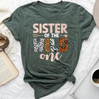 Sister Of The Wild One Birthday Girl Family Party Decor Bella Canvas T-shirt - Seseable