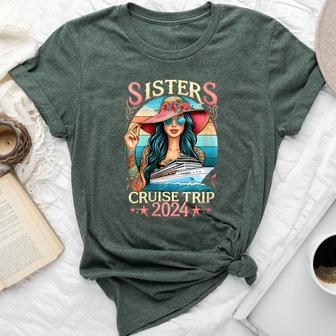 Sisters Cruise Trip 2024 Sister Cruising Vacation Trip Bella Canvas T-shirt | Mazezy