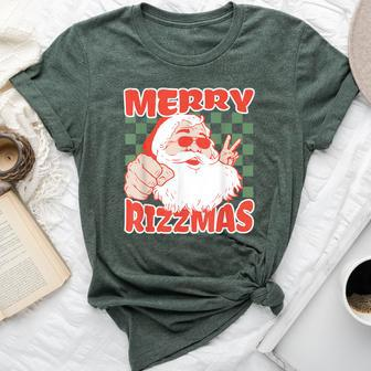 Skater Christmas Rizz Meme Merry Rizzmas For Skater Girl Bella Canvas T-shirt - Seseable