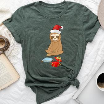 Sloth Getting A Pillow For A Christmas Bella Canvas T-shirt - Monsterry DE