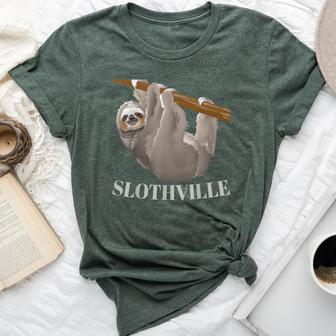 Slothville Sloth Animal Lover Bella Canvas T-shirt - Monsterry UK