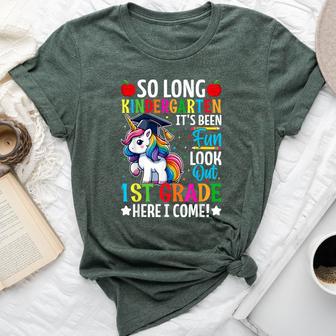 So Long Kindergarten Look Out First Grade Here I Come Girls Bella Canvas T-shirt - Monsterry CA