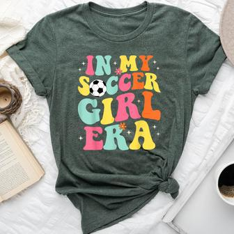 In My Soccer Girl Era Retro Groovy Soccer Girl Bella Canvas T-shirt - Thegiftio UK