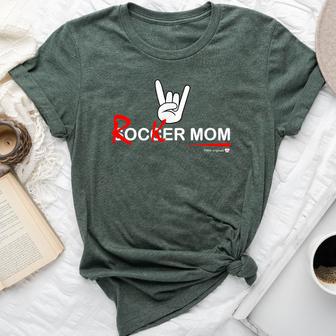 Soccer Mom Rocker Mom Rock Rebellious And Fun Bella Canvas T-shirt - Monsterry UK