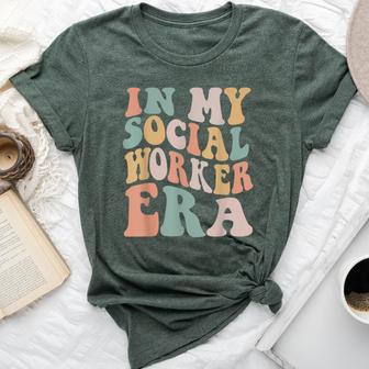 In My Social Worker Era Groovy School Social Worker Bella Canvas T-shirt - Monsterry