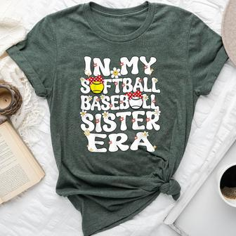 In My Softball Baseball Sister Era Baseball Softball Sister Bella Canvas T-shirt - Monsterry