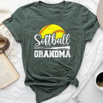 Softball Grandma Softball Player Game Day Mother's Day Bella Canvas T-shirt - Seseable